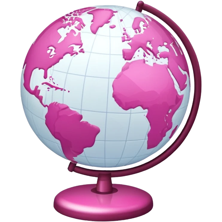mix light pink dark pink and white girly globe with WWW in big letters under it.
It looks like an internet bar icon. emoji
