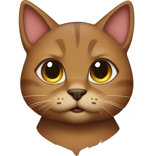 Sassy brown cat snapping emoji