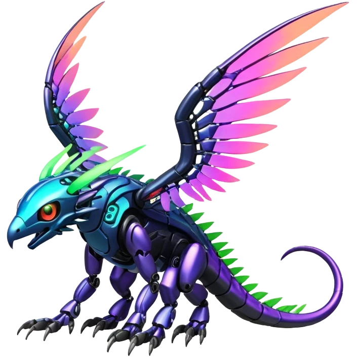 Tropical futuristic lush warm-colored modern colorful neon-colored cyber-Fakémon-Digimon-Trico-creature emoji