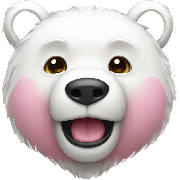 White and pink bear emoji