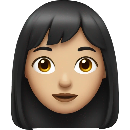 Girl with dark hair and bangs emoji