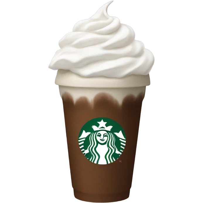 starbucks cup with whipped cream  emoji
