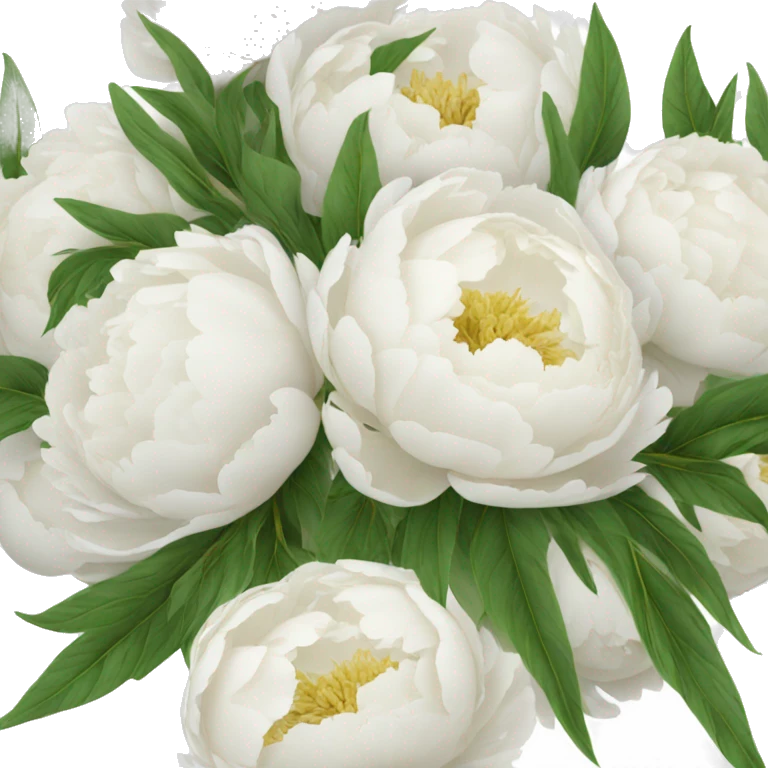 Bunch of white peonies emoji