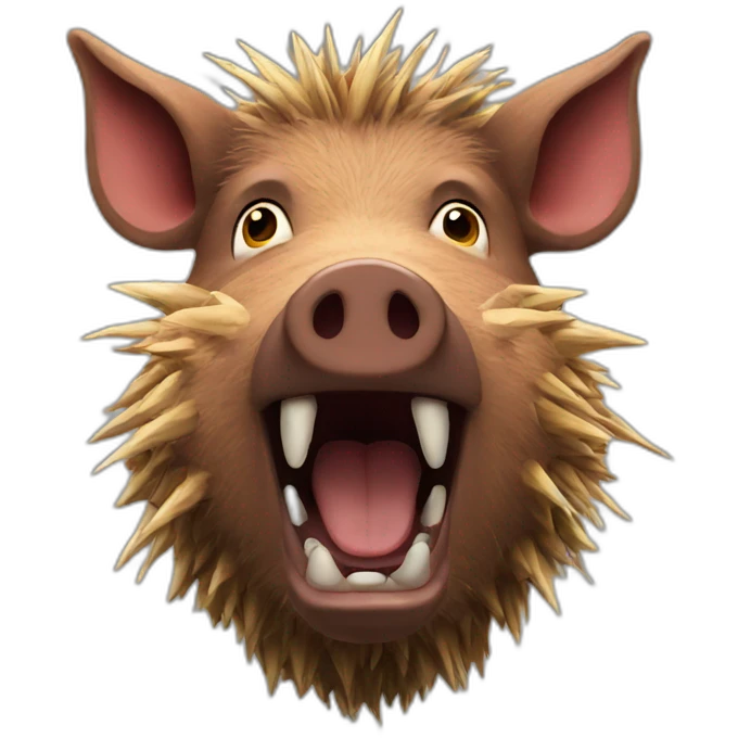 Boar face emoji+exploding face emoji emoji