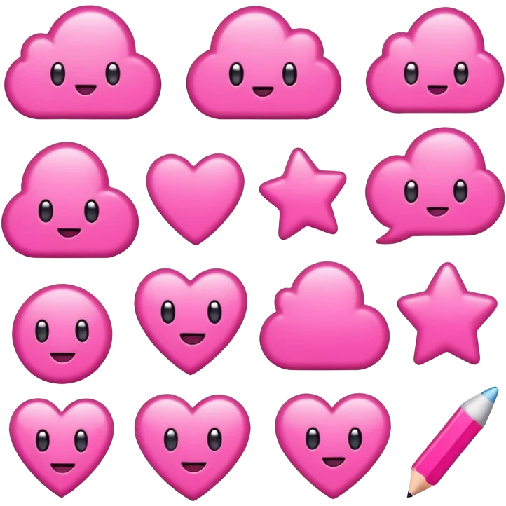 Cute Pink Stickers emoji