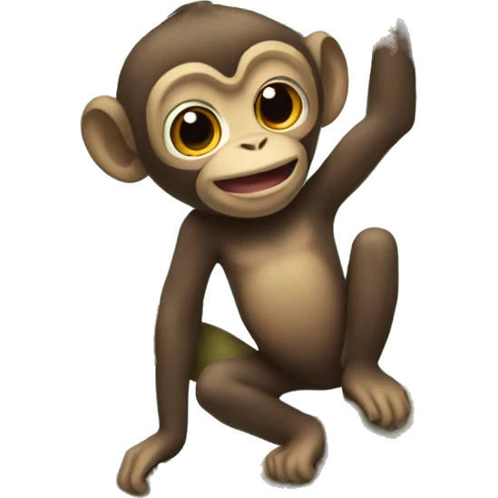 Monkey hanging from a tree emoji