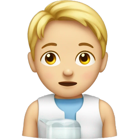 child with fever emoji