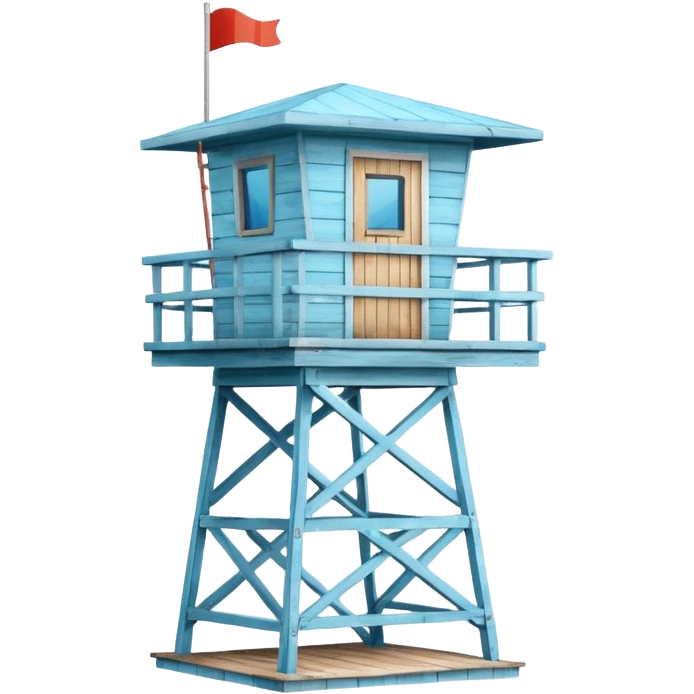 lifeguard tower, in light blue colour emoji