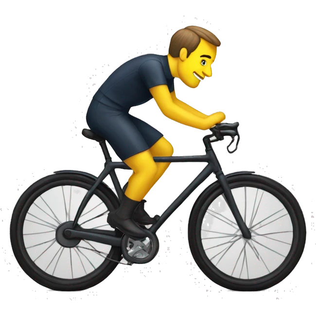 macron sur un vélo emoji