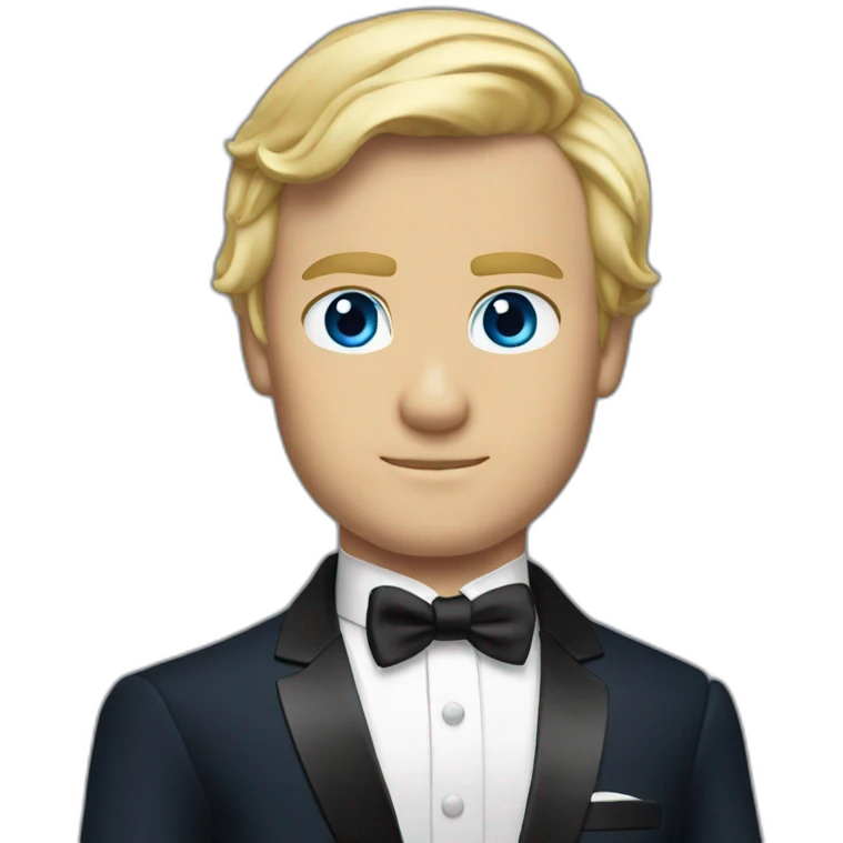 james bond, blue eyes, blond hair emoji