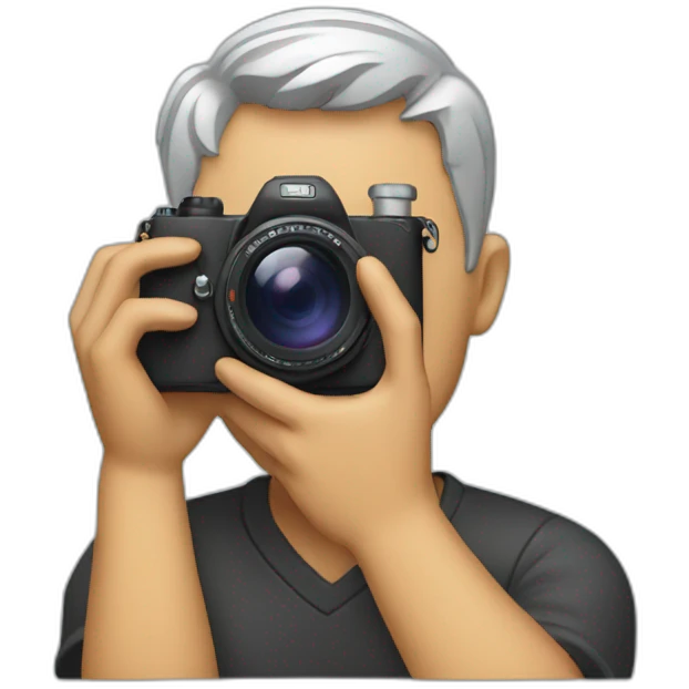 man holding a camera emoji