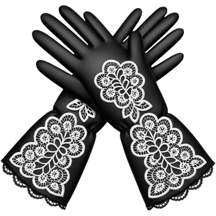 victorian gloves lace pattern emoji