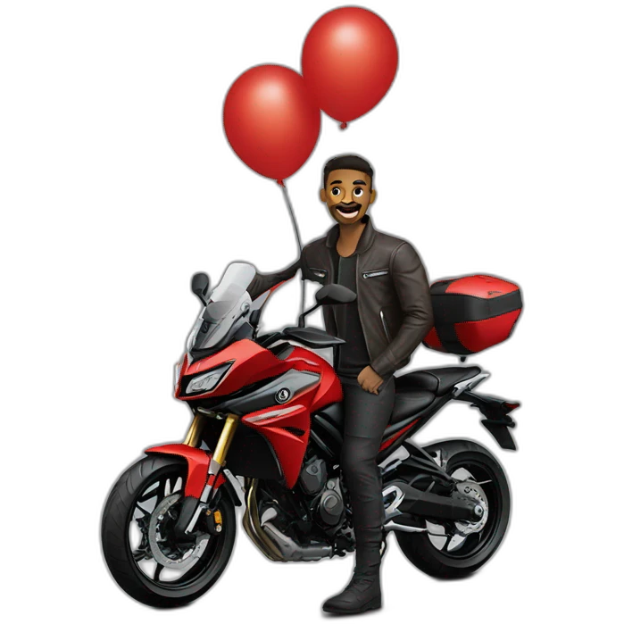 Man on red Yamaha tracer 9 emoji