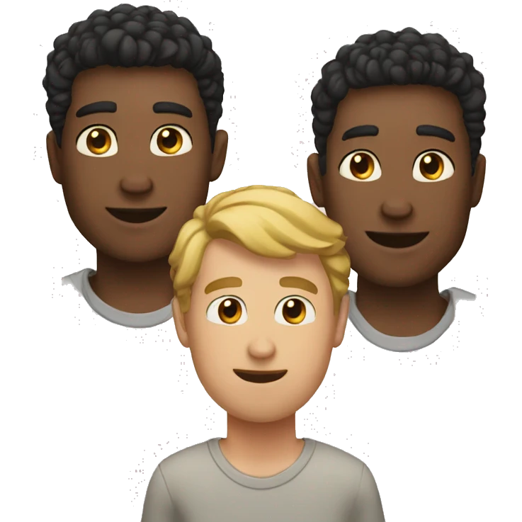 three guys friends emoji