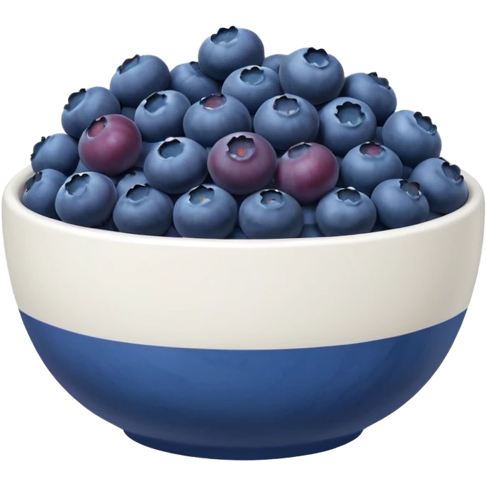 Blueberries in a white bowl emoji
