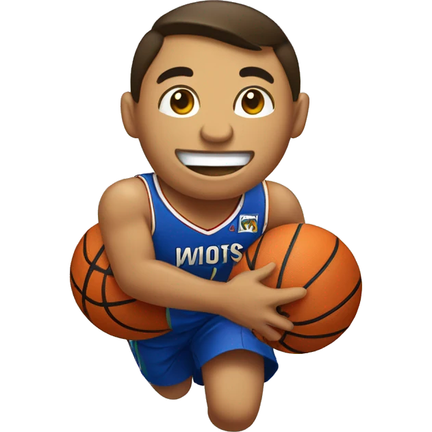 philippine basketball with a happy face and an ok right-hand emoji