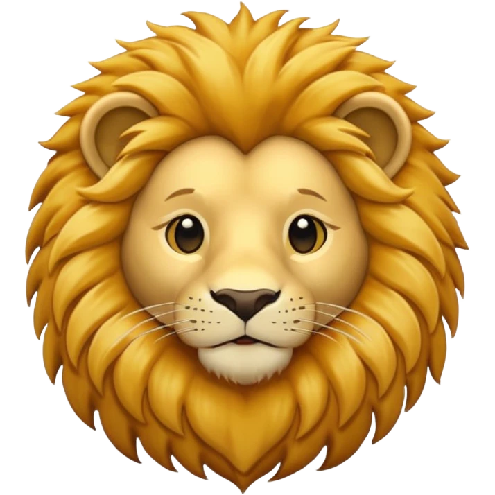 Plush lion emoji