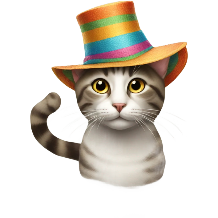 Cat wearing a hat emoji