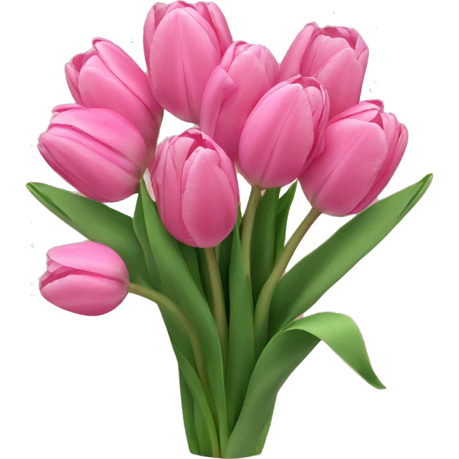 bouquet of pink tulips emoji