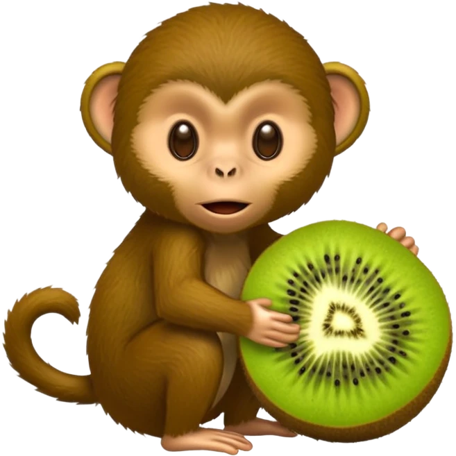 Kiwi mixed with a monkey  emoji
