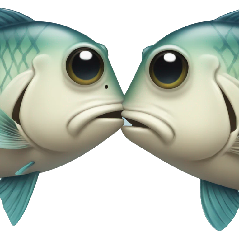 Two fishes kissing emoji