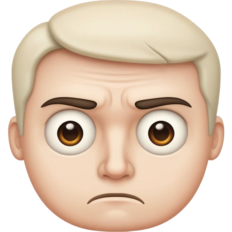 Suspicious face emoji