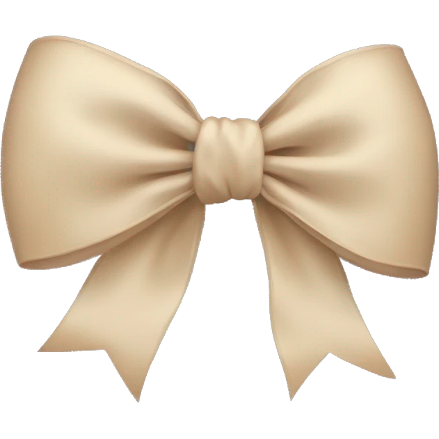 aesthetic beige bow emoji
