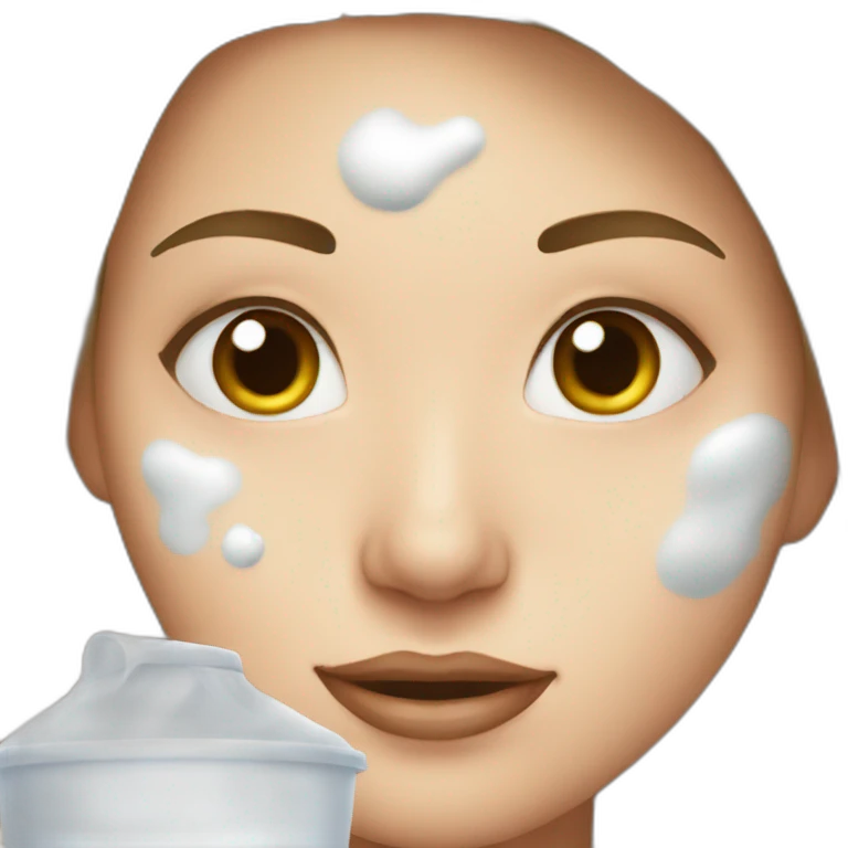 female face with large milk stains emoji