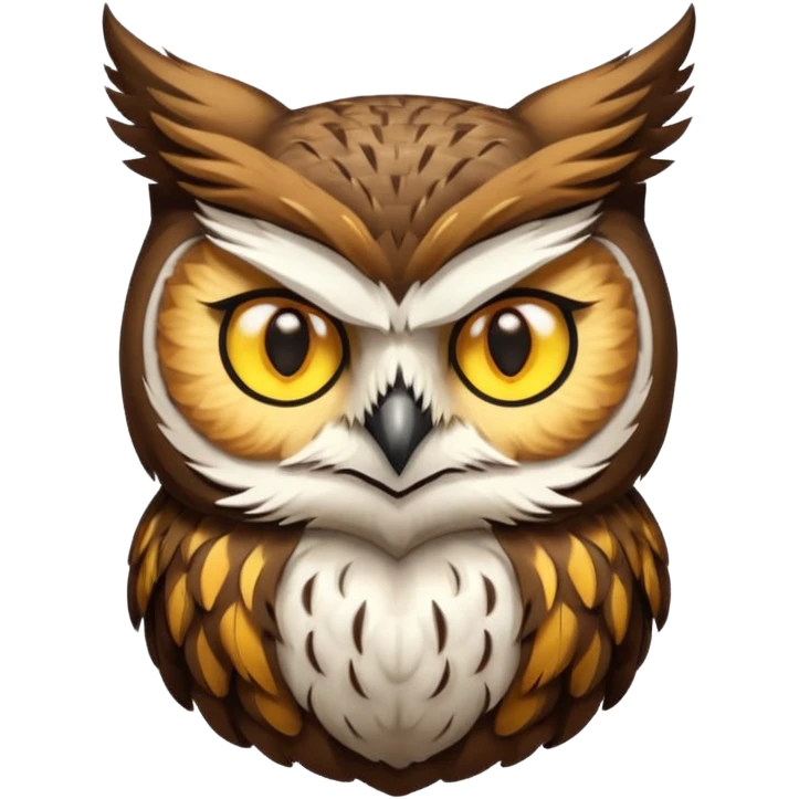 Owl with cat head emoji