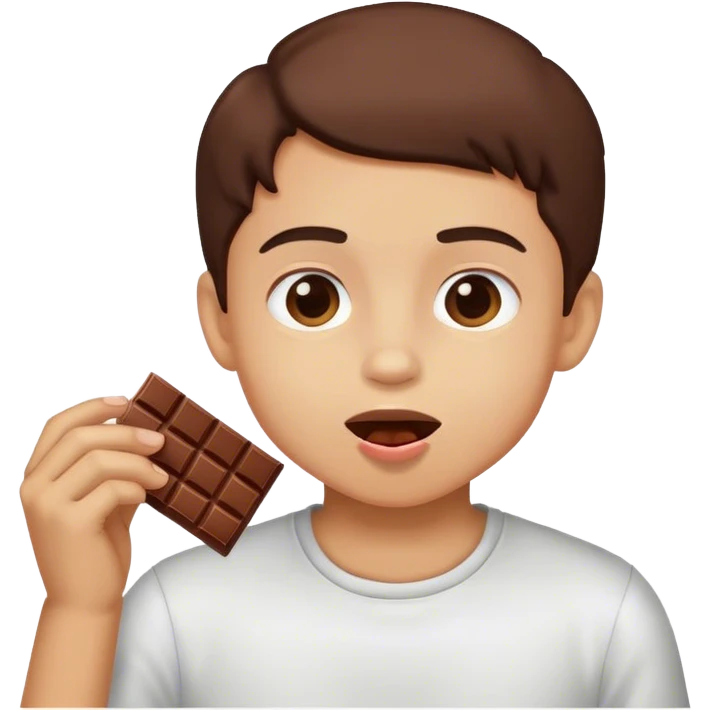 George boy eat chocolate emoji