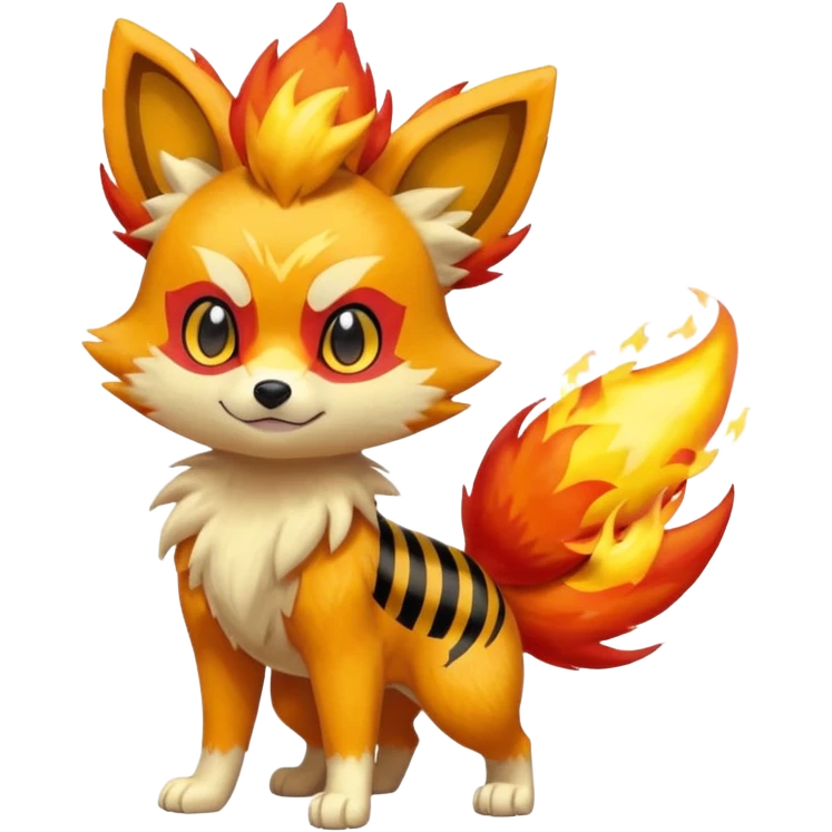 Fennekin-Growlithe-Electrike-fusion (full body) emoji