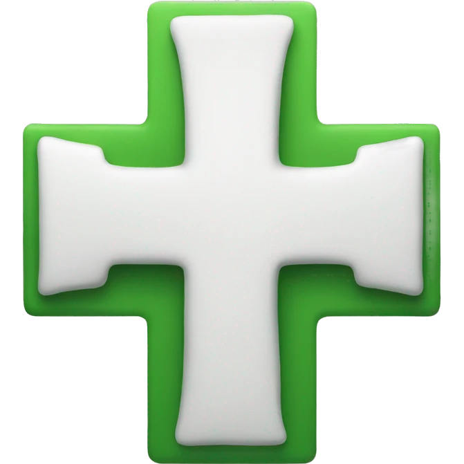 Green cross  emoji
