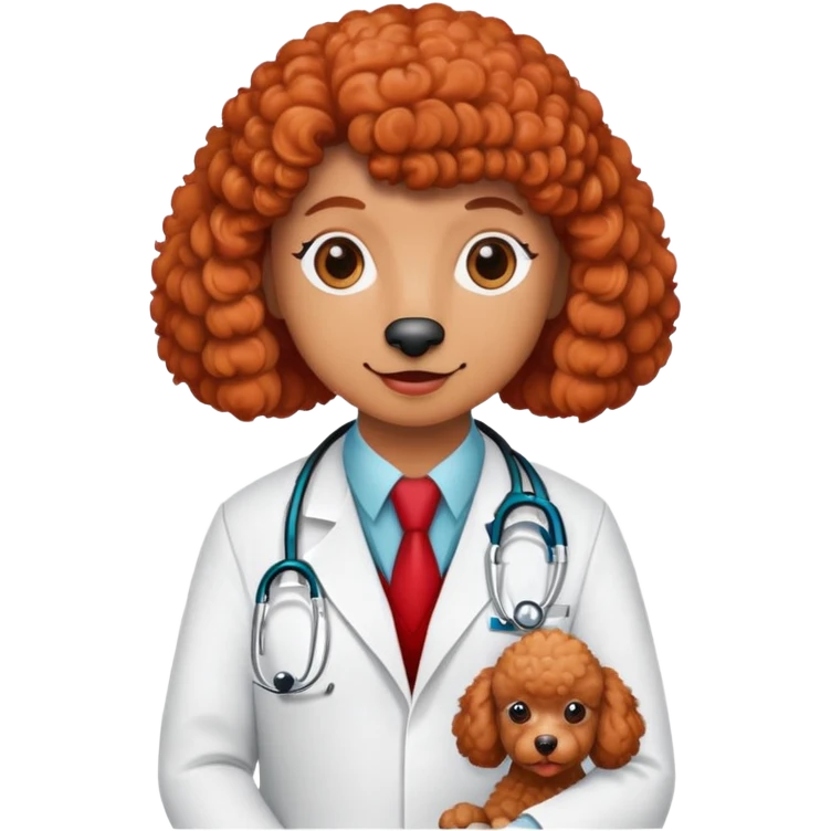 Red poodle doctor emoji