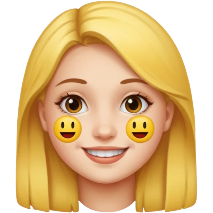 Girl Smiley face with cum all over it emoji