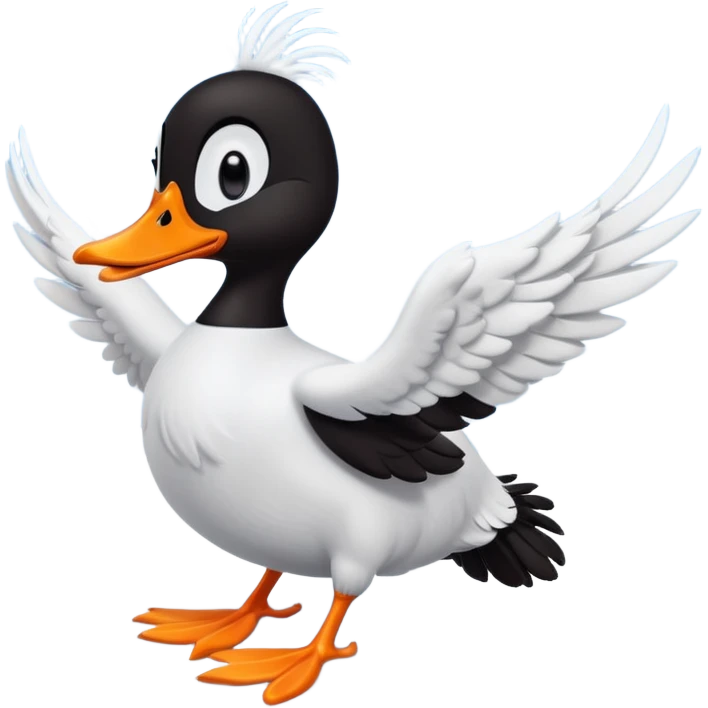 Daffy Duck snow angel emoji