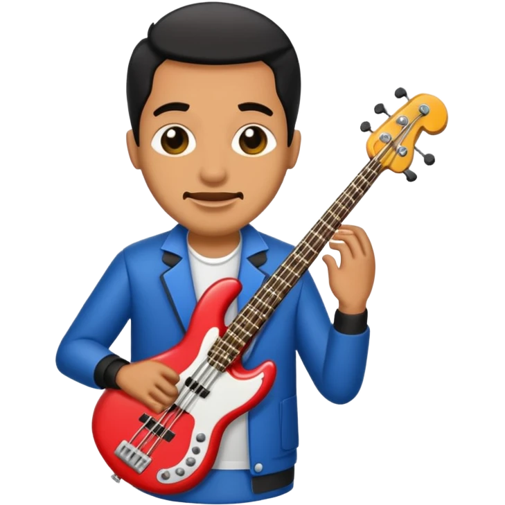 afraican american jass bass player emoji
