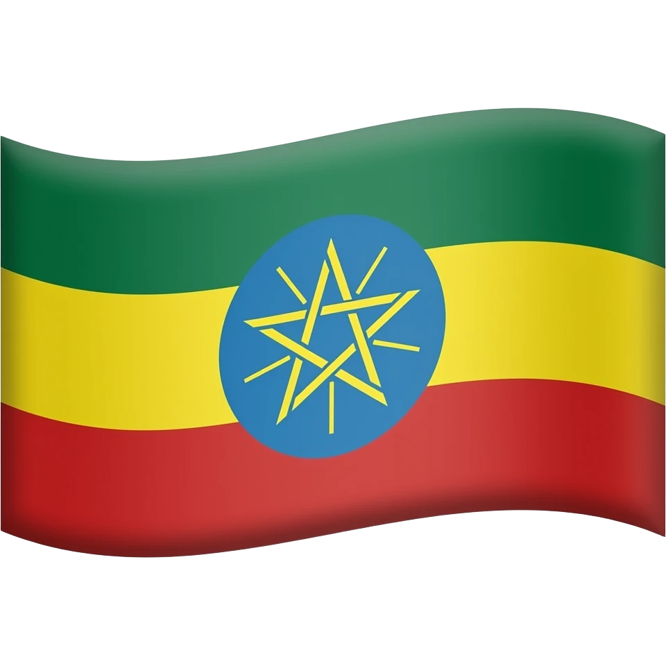 Antigua bandera de Etiopía emoji