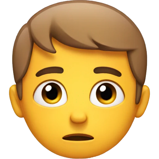 Sad with side smile emoji