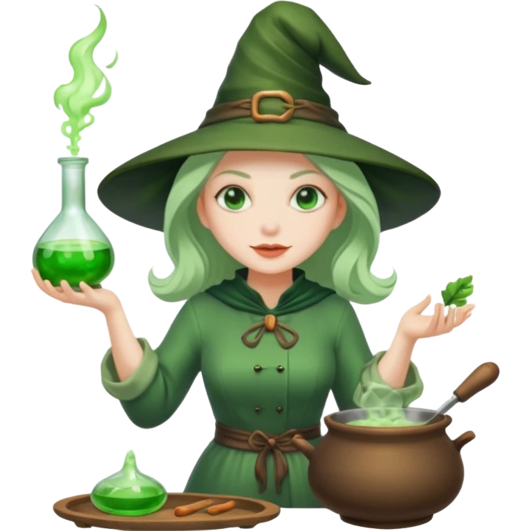 green witch cooking potion emoji