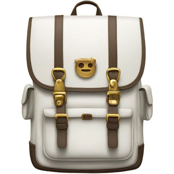 White vintage backpack emoji