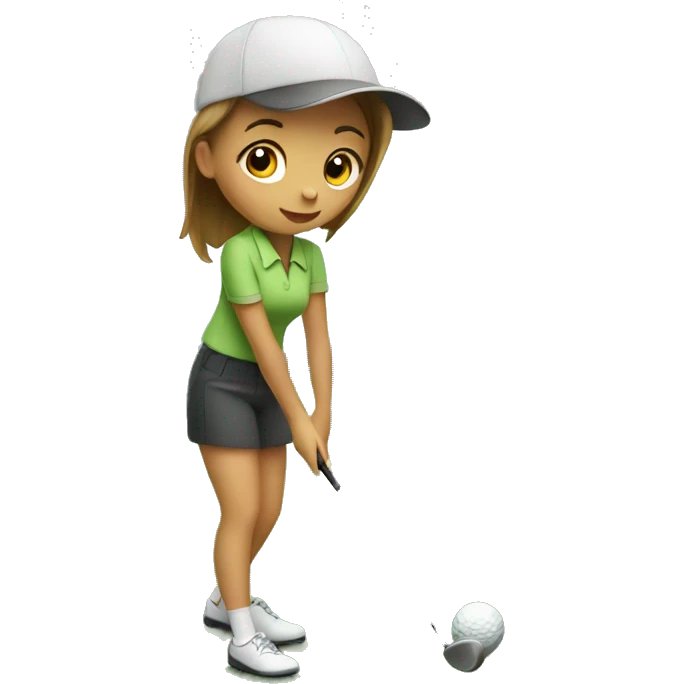 Girl playing golf emoji