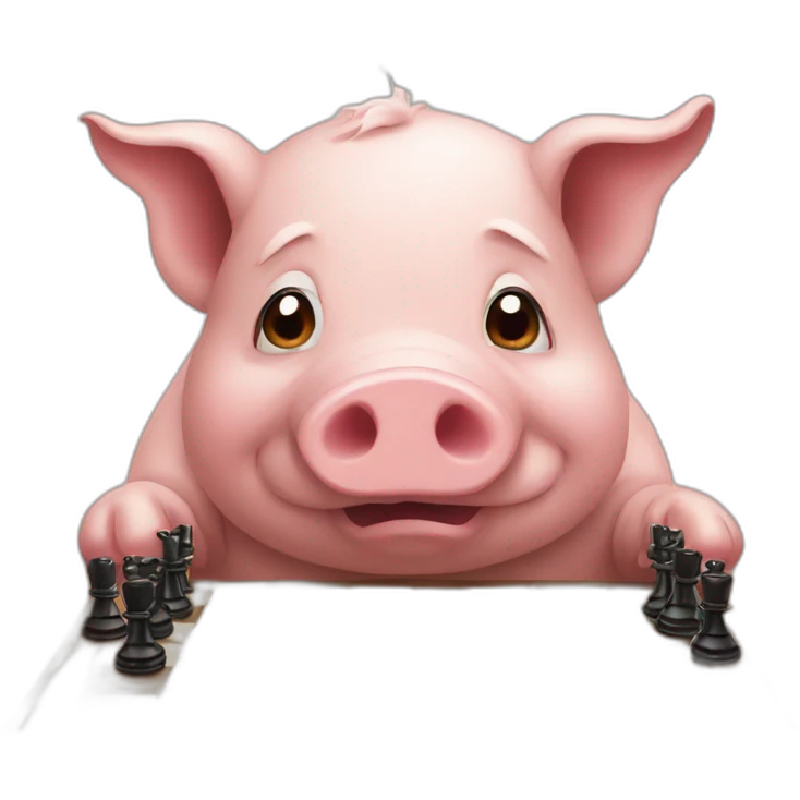 A pig playing chess  emoji