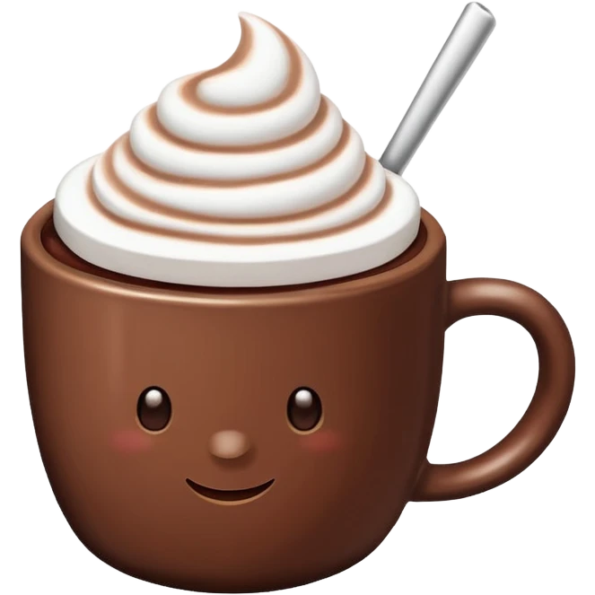 Hot chocolate with marshmallows emoji