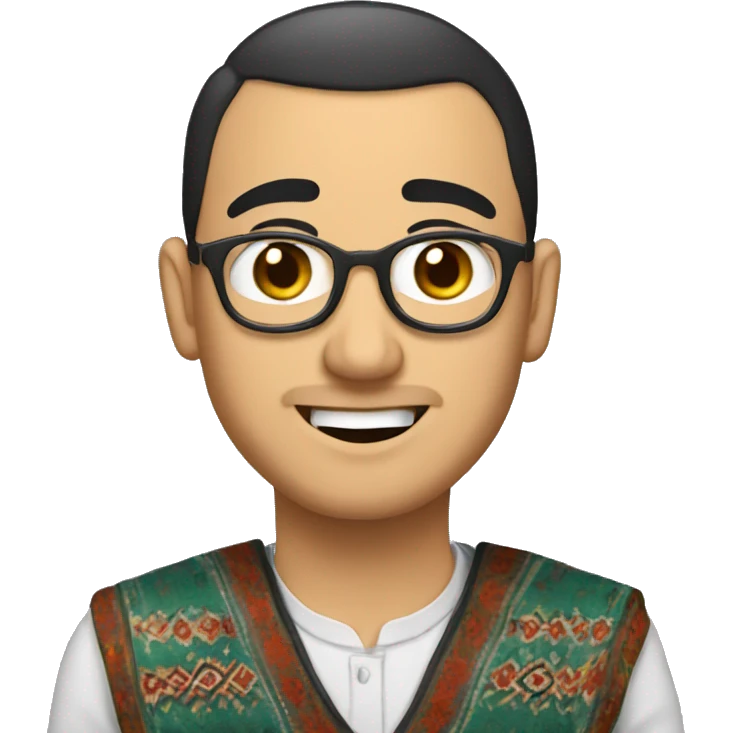 Uzbek guy with doppi emoji