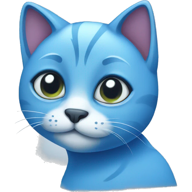 Blue cat emoji