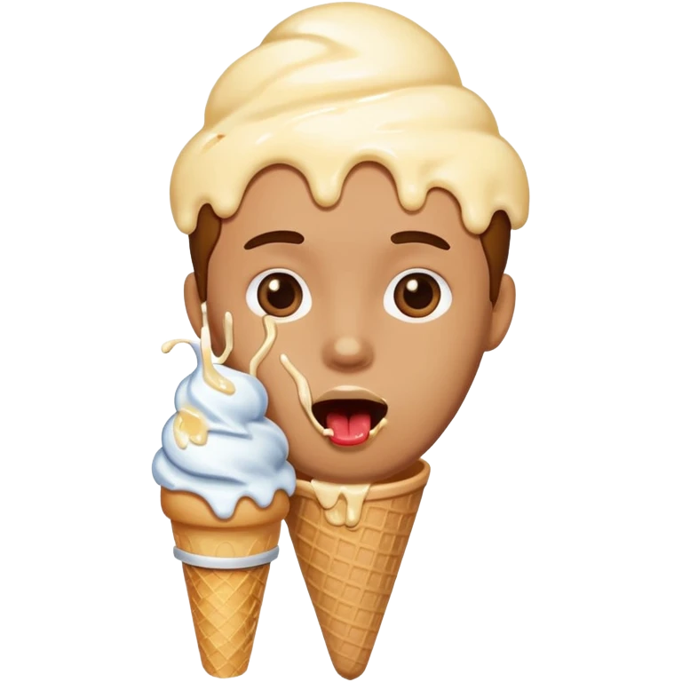 person eating icecream emoji