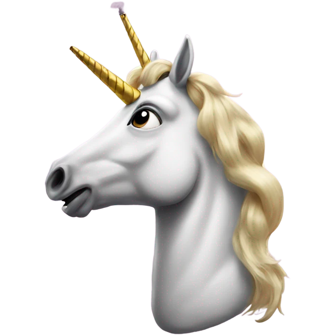 A unicorn smoking  emoji