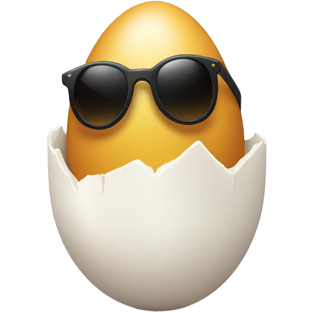 Egg wearing sunglasses  emoji