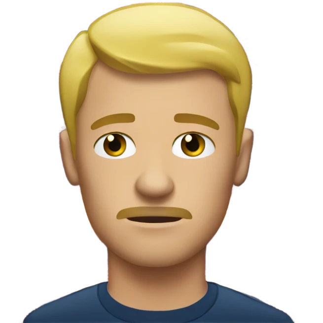 Blonde man sad with fireworks behind him emoji
