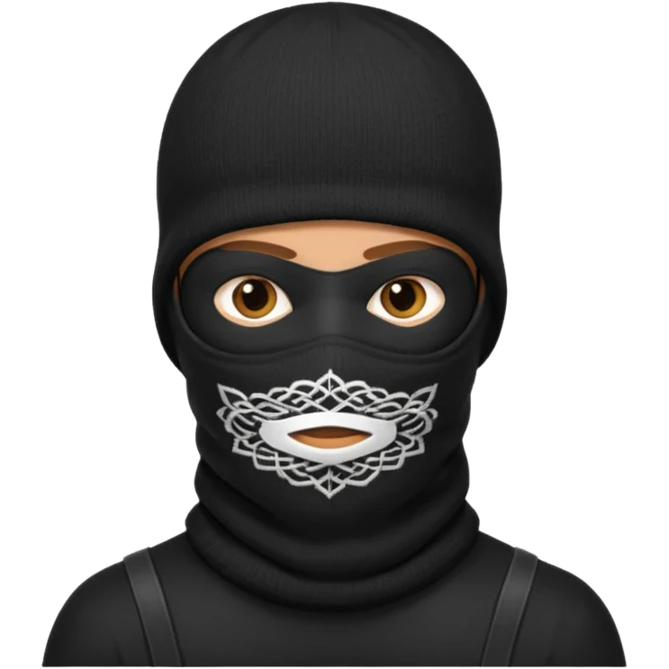 Hombre con pasamontañas emoji
